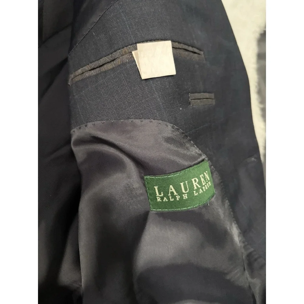 Lauren Ralph Lauren Men's Blue‎ Wool Plaid Sport Blazer Jacket Size 48R